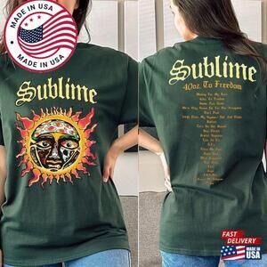 Sublime 40 Oz To Freedom Tour T-Shirt Band 2 Sided Tshirt